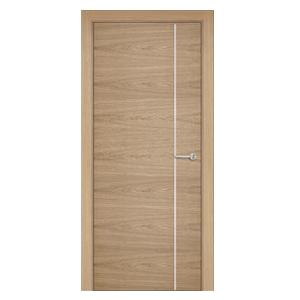 Wooden Color Eco-friendly Black Lines Soundproof Pvc Solid Wpc Door